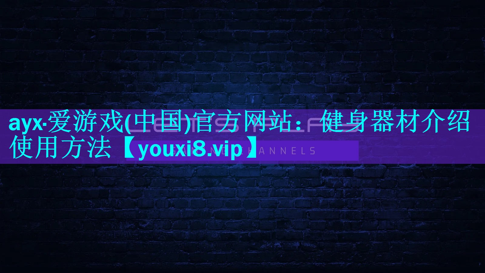 ayx·爱游戏(中国)官方网站：健身器材介绍使用方法